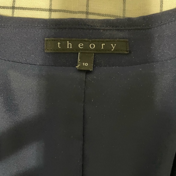 Theory Navy blazer with gold buttons - Size 10 - Picture 2 of 6
